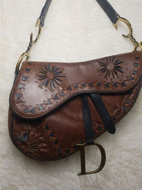 vintage dior saddle bag|authentic christian dior shoulder bag.